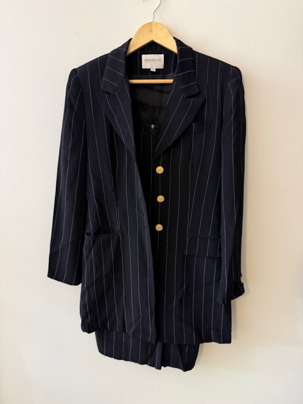 Hugo Boss Navy Pinstripe Blazer & Dress Set